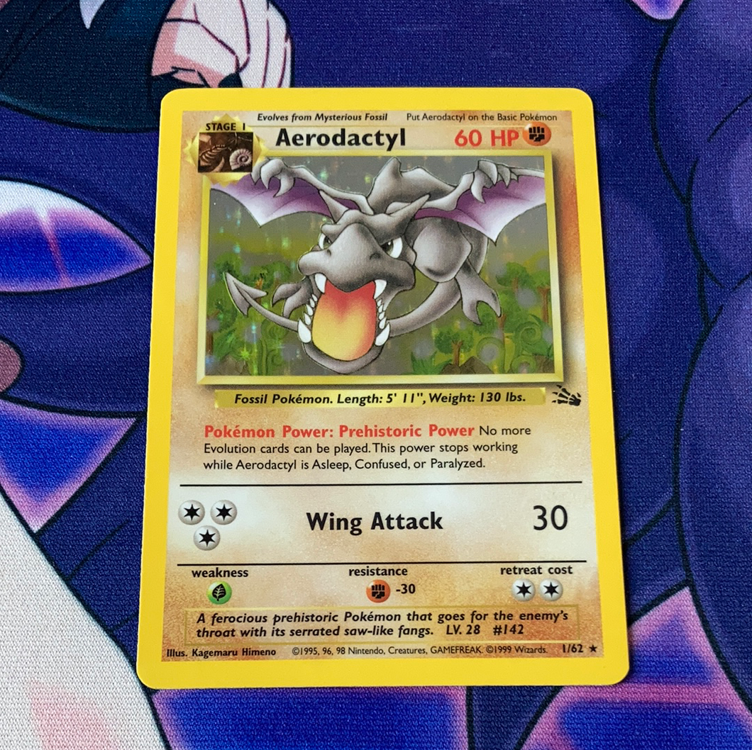 Aerodactyl Fossil Holo 1/62 (VLP) Pokemon Card