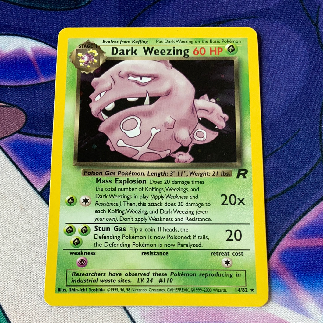 Dark Weezing Team Rocket Holo 14/82 (VLP) Pokemon Card