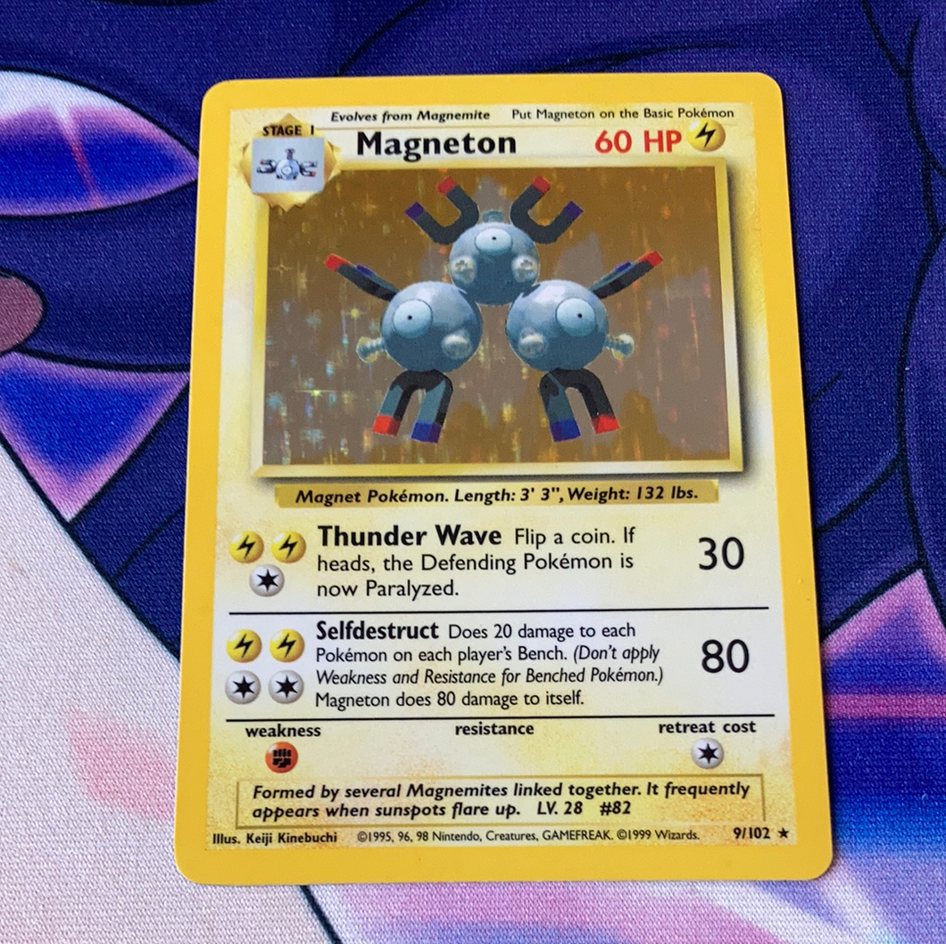 Magneton Base Set Holo 9/102 (LP) Pokemon Card