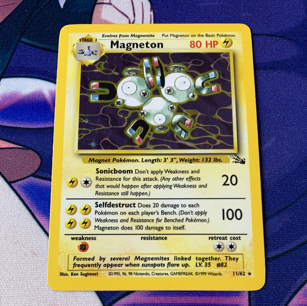 Magneton Fossil Holo 11/62 (NM/VLP) Pokemon Card