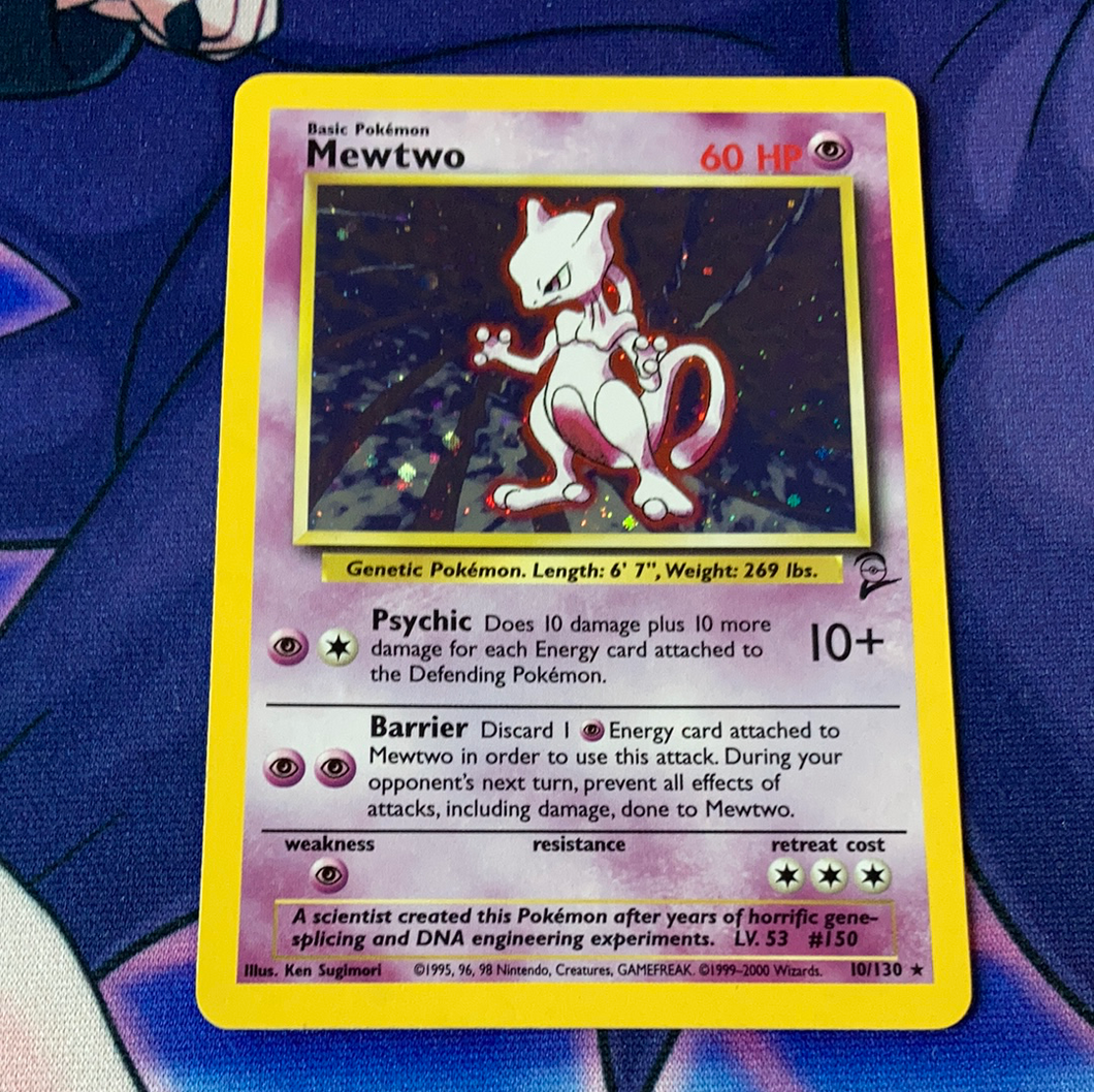 Mewtwo Base Set 2 10/130 (LP) Pokemon Card