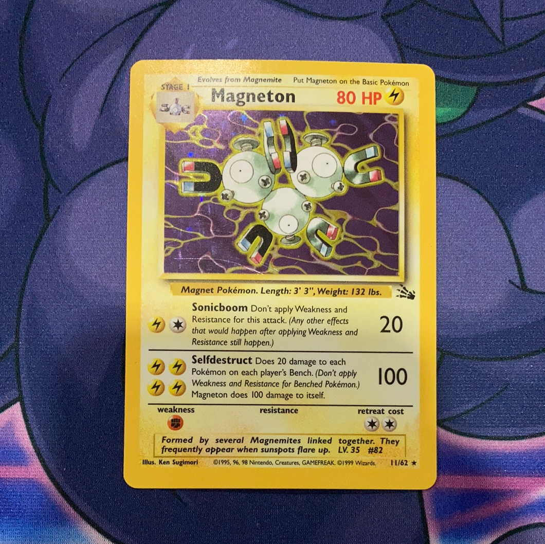Magneton Fossil Holo 11/62 (VLP) - Pokemon Card