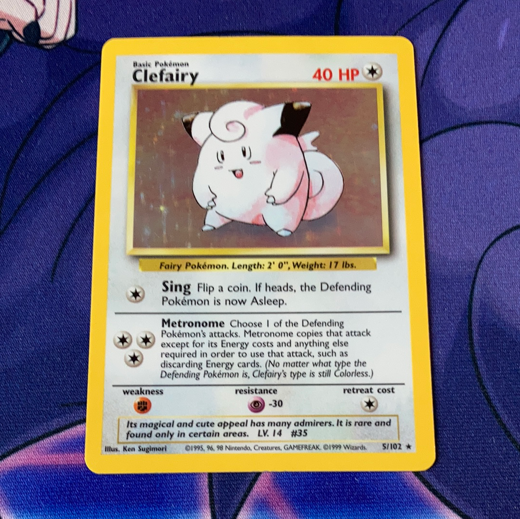 Clefairy Base Set 5/102 (VLP) Pokemon Card