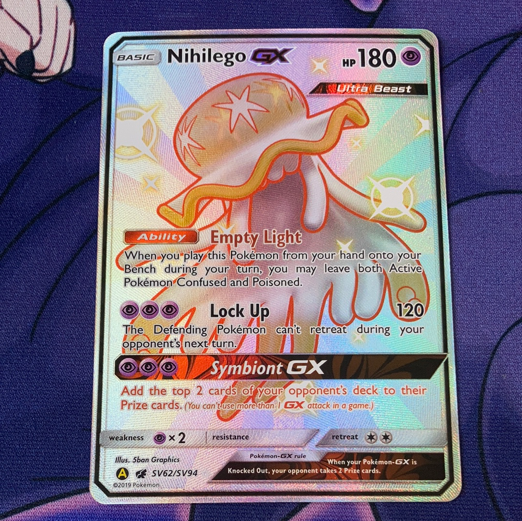 Nihilego GX SV62/SV94 Hidden Fates (NM) Pokemon Card